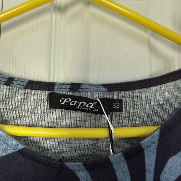 94. Papa Tunic Dress XL Two Tone Blue NWT - Picture 3 of 7